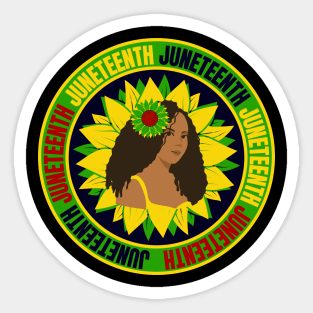 Sunflower Juneteenth Sticker